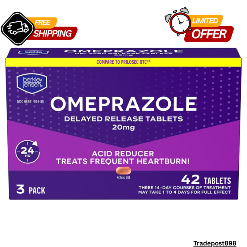 Compare Prilosec OTC Omeprazole 20mg Acid Reducer Tablets, 42 ct