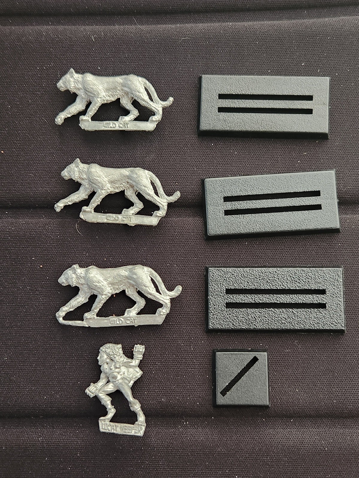 Citadel Warhammer Fantasy Wood Elf Wild Cat Handler w/Wild Cats 80s OOP Metal