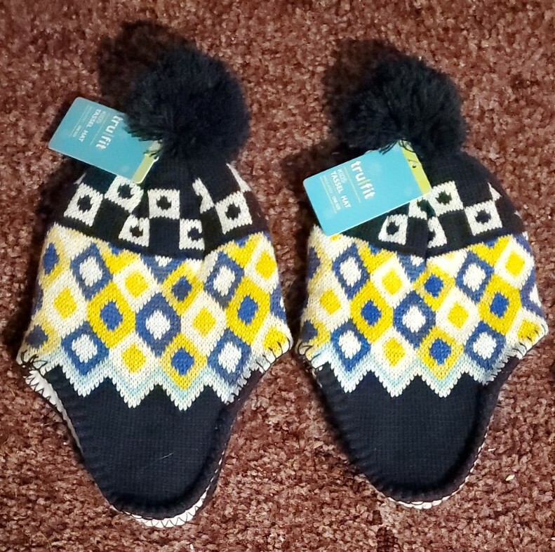 Tru-fit Toddler Winter Hat ~ Lot of 2 ~ very warm NWT ~ Boys Fast Free Shipping