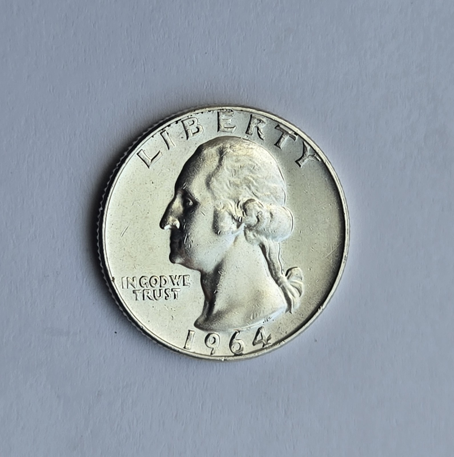 1964-D Washington Quarter 25c- Beautiful UNCIRCULATED COIN - Free Shipping
