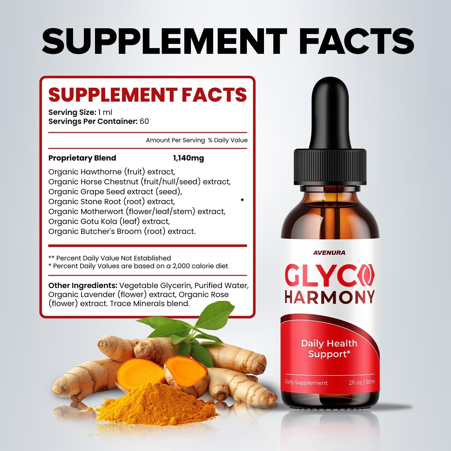 (2 Pack) Glyco Harmony Liquid Drops – GlycoHarmony Drops Extra Strength