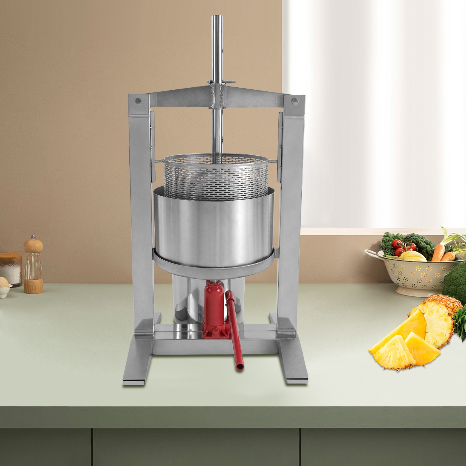20L Heavy-Duty Hand Juicer - Stainless Steel Juice Squeezer, Dishwasher Safe US！