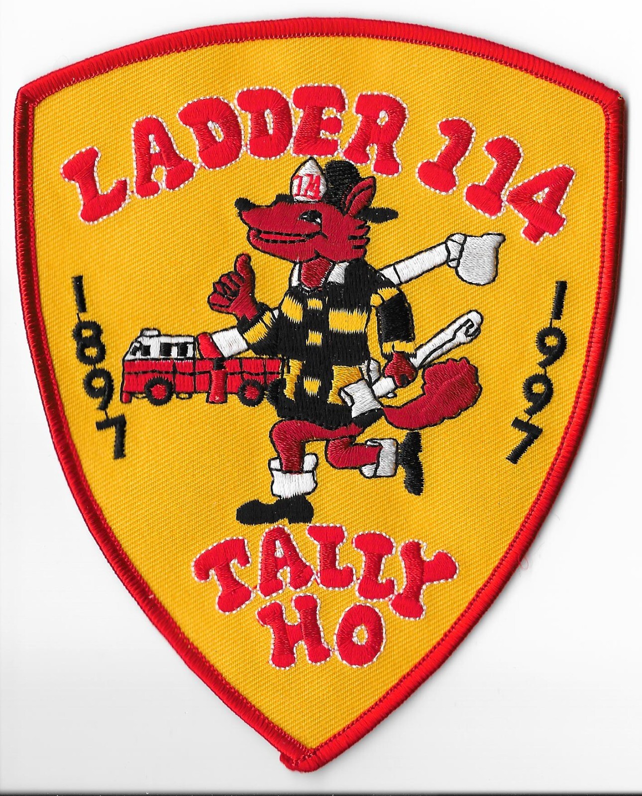 New York Fire Department (FDNY) Ladder 114 Centennial 1897-1997 Patch V1