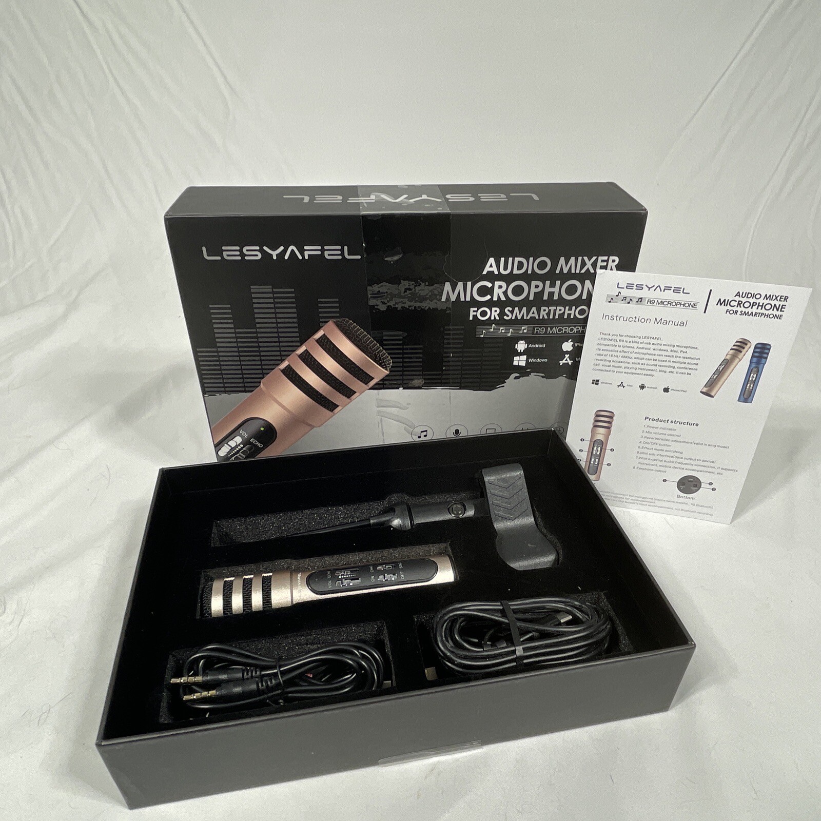 Audio Mixer Recording Microphone for iPhone,Android,PS4,Mac and Windows