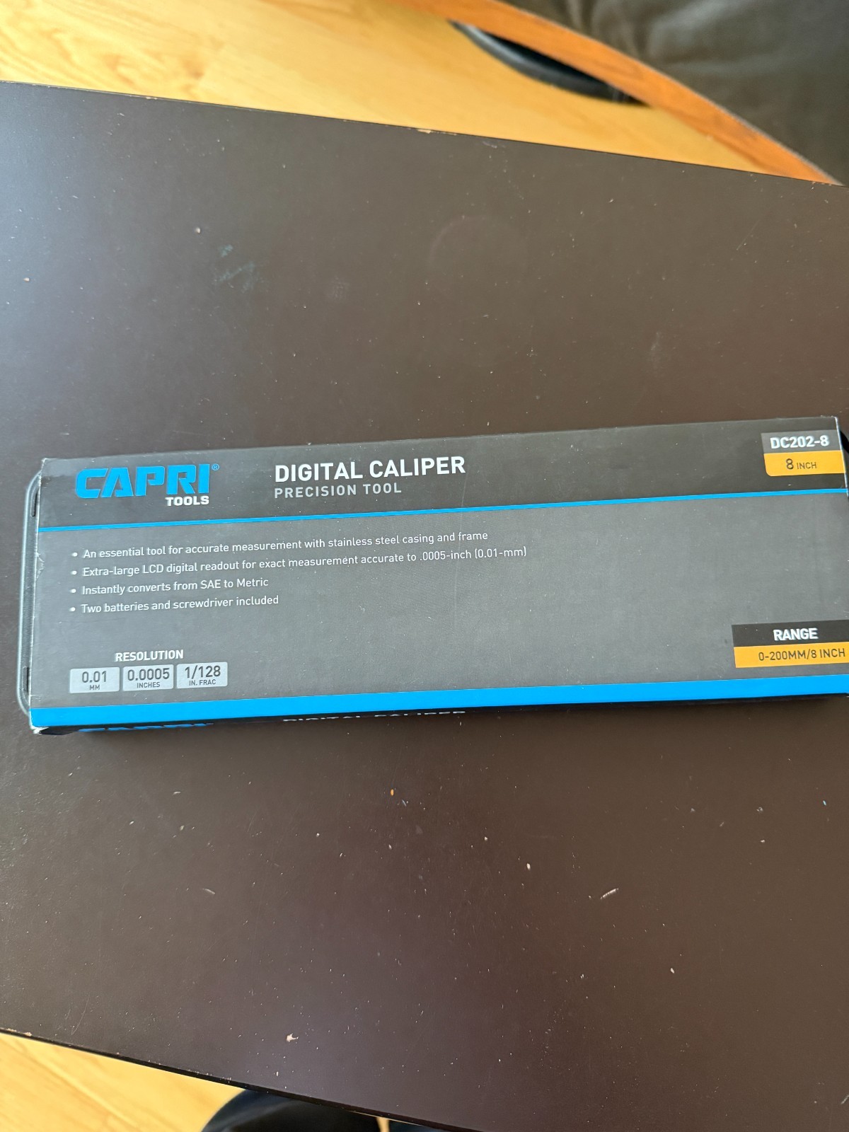 Capri Tools CP20002 Platinum Series Fractional Digital Caliper with Extra Large