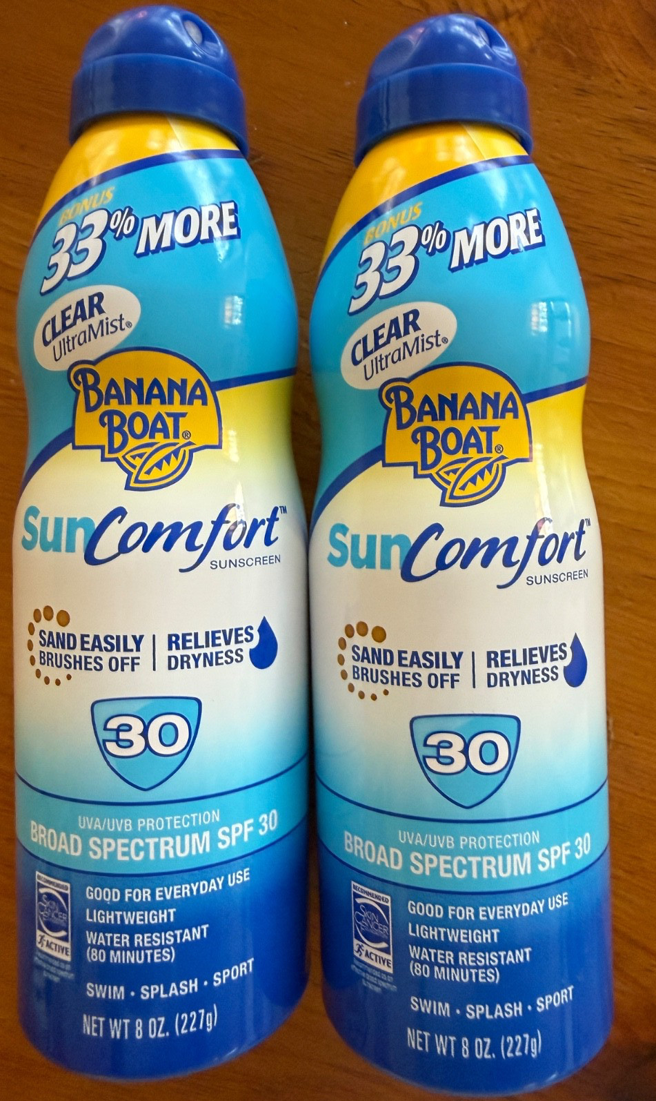 RARE Banana boat Sunscreen Sun Comfort Sunscreen SPF 30 8oz  each NEW lot of 2