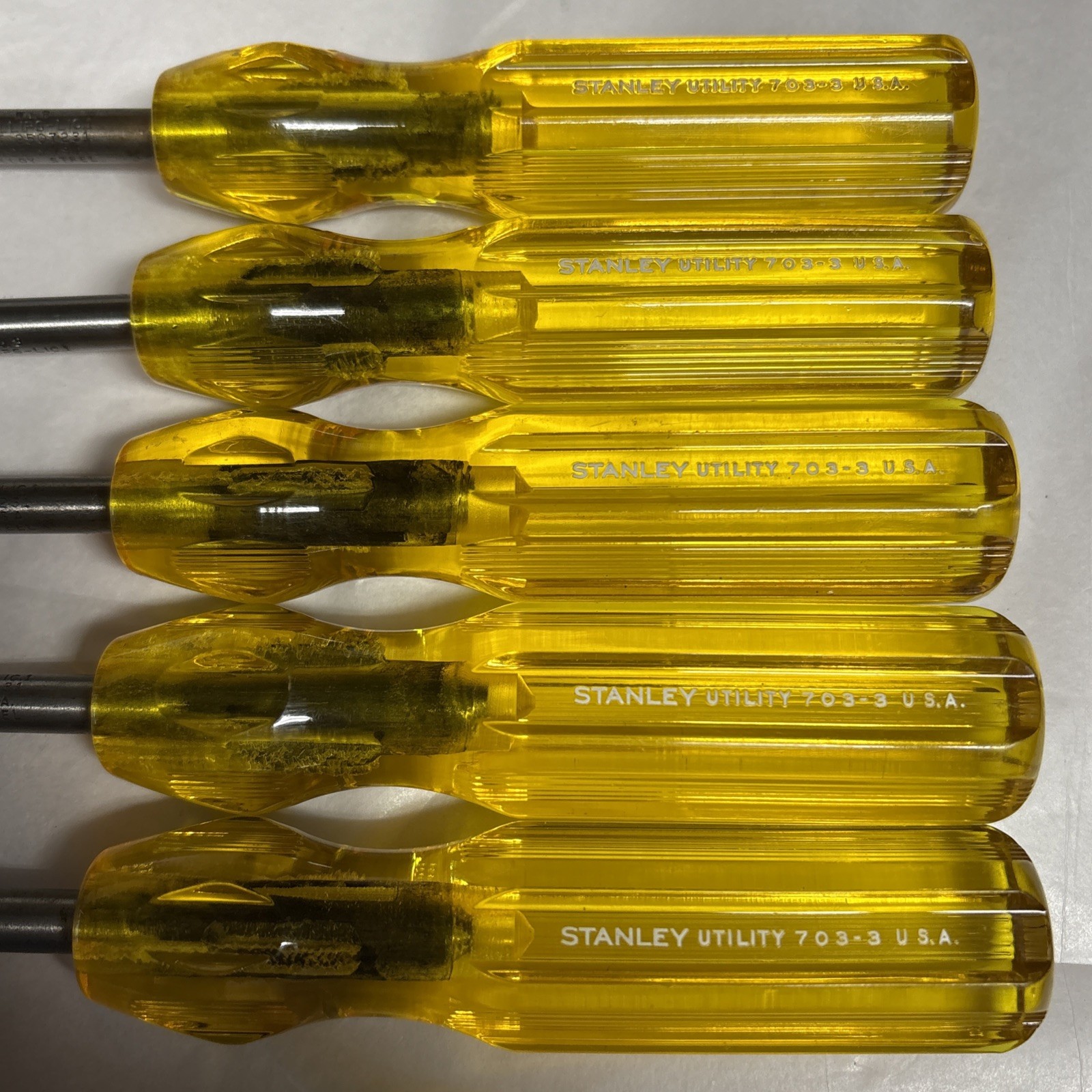 Vintage Stanley Utility 703-3 Phillips Head #3 Tip Screwdriver USA Lot Of 5 NOS