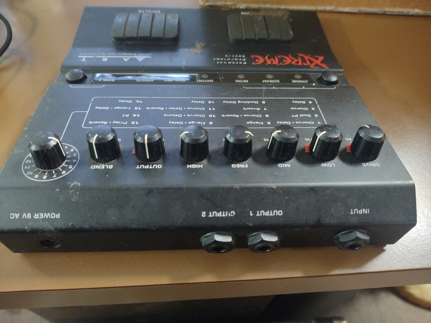 ART Xtreme Processor Distortion & Multi-Effects Guitar Pedal 80s Metal Hair Glam