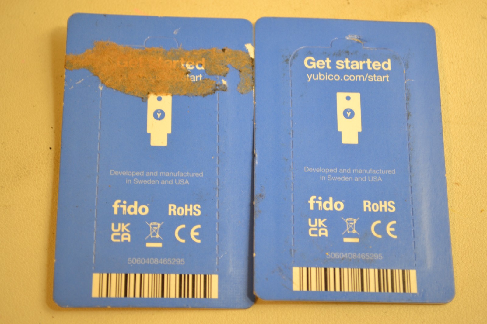LOT OF 2 - Yubico NFC Two Factor Authentication USB NFC Security Key MFA 2FA
