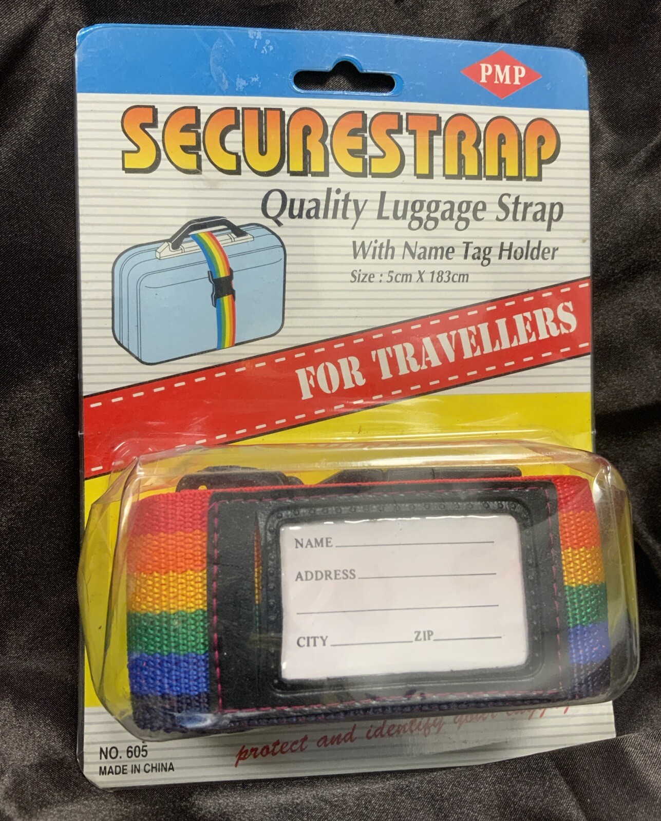 New Vintage Securestrap Quality Luggage Strap For Travellers Rainbow Gay Pride