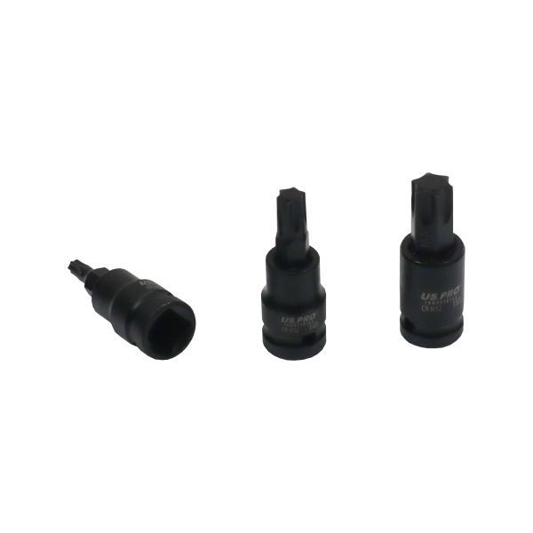 US PRO 31pc Impact Hex Torx Spline Bit Socket Set 3/8 Drive Short Reach Sockets