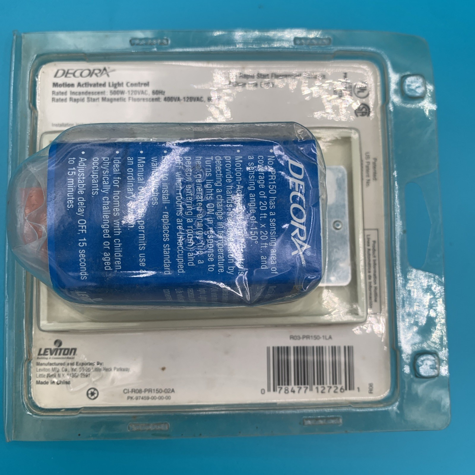 Leviton Decora Motion Activated Light Control PR-150-1LA Almond