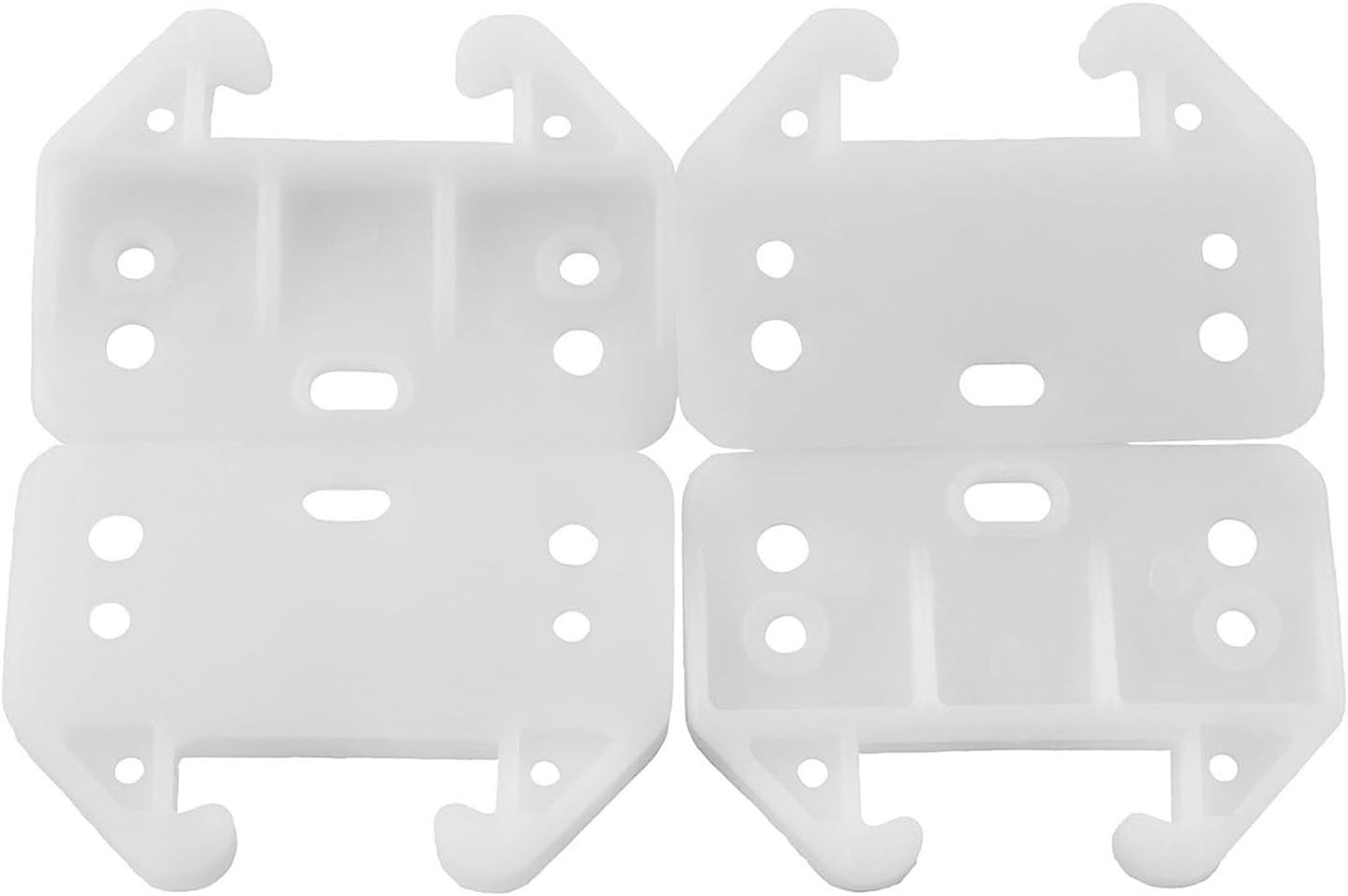 6PCS Plastic Drawer Guides, Drawer Rail, Center Mount Dresser Drawer Guide Brack
