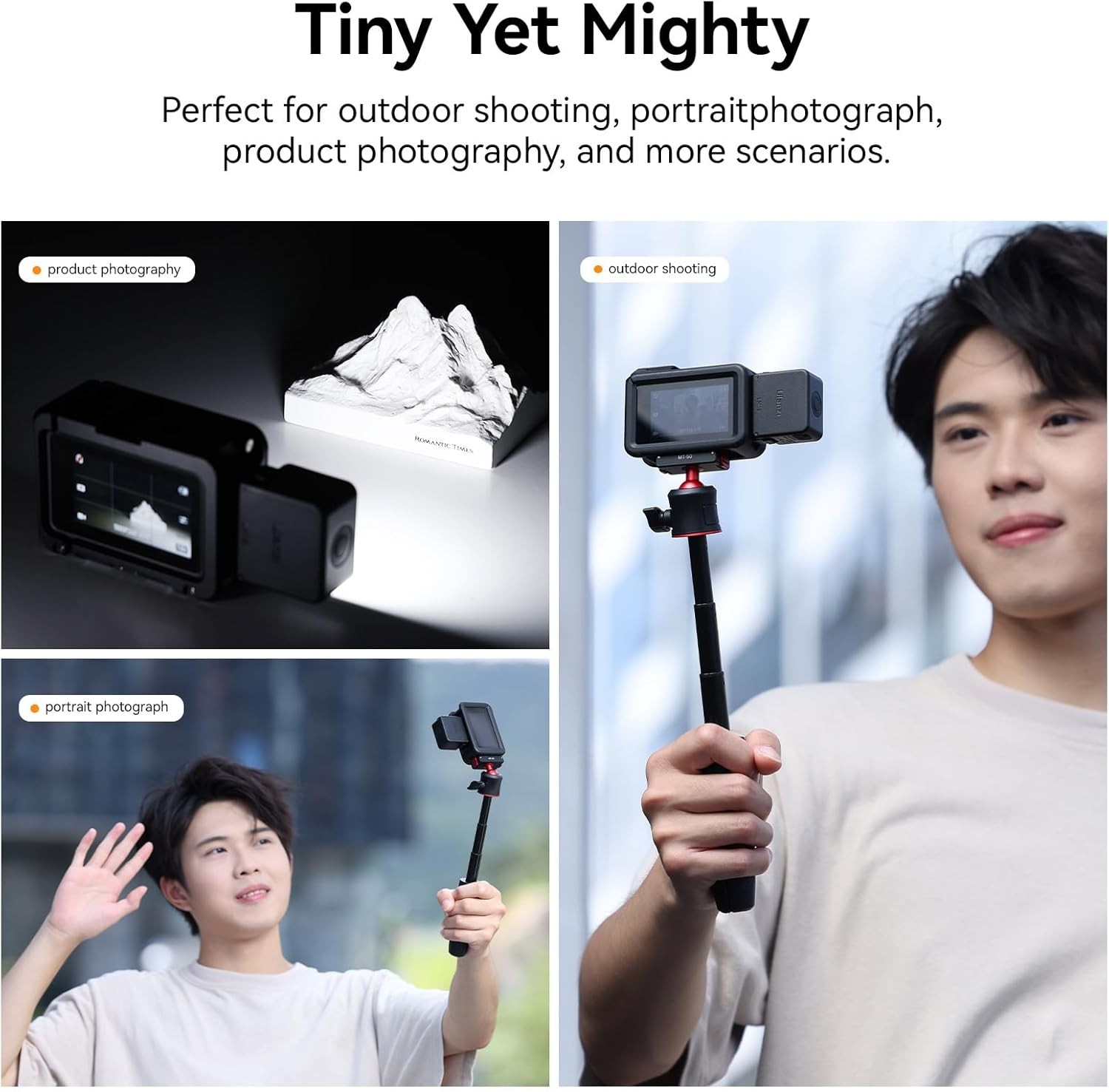 Mini vlogging led light action camera video fill lighting magnetic mount