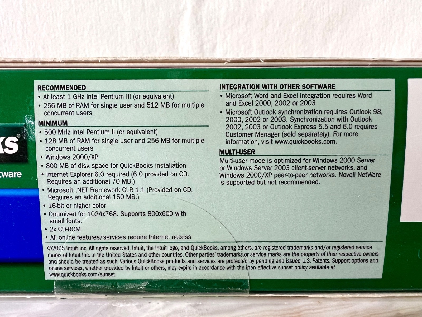 QuickBooks Pro 2006 Complete CD Manual Box Intuit Windows XP W/Product Key