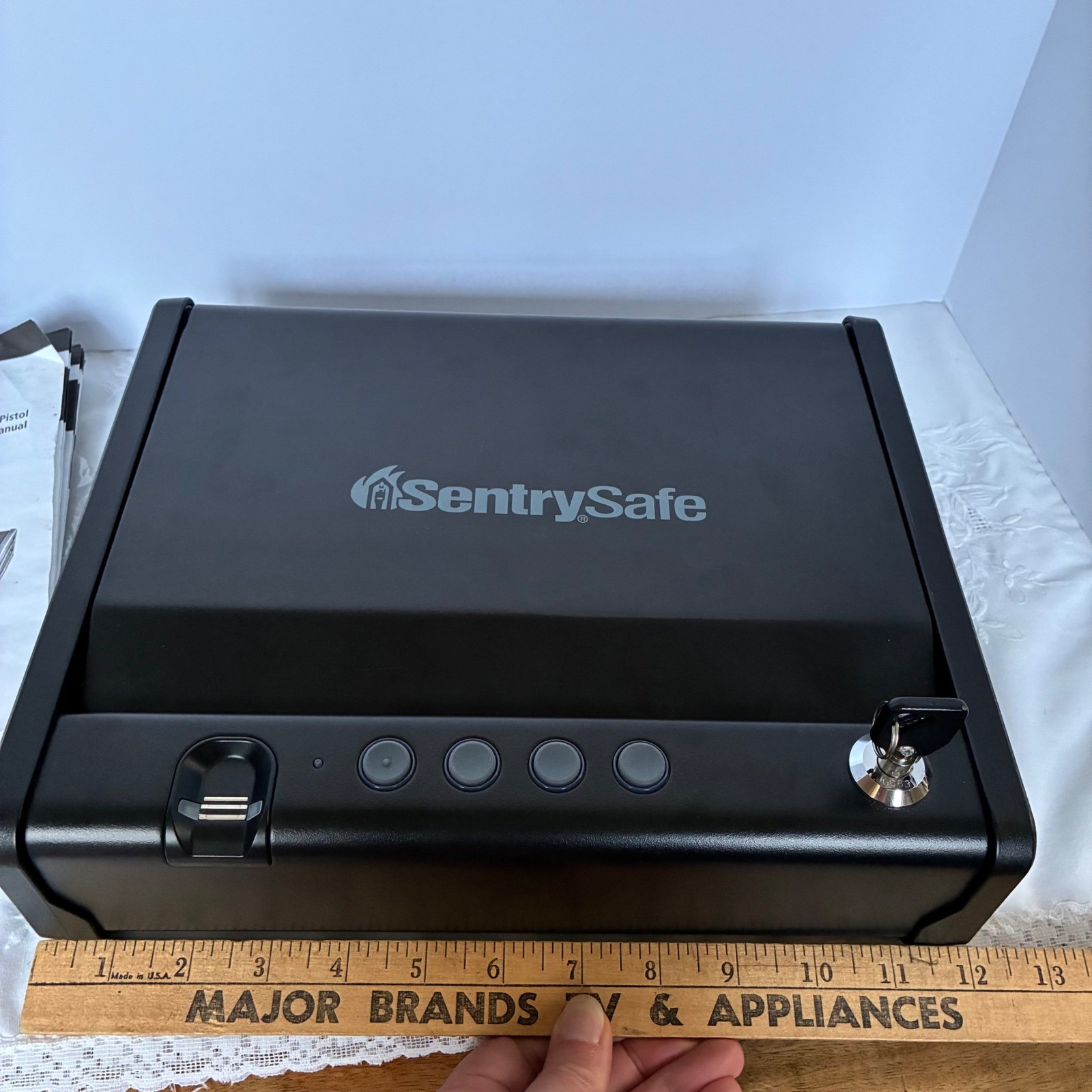 SentrySafe Quick Access Pistol Safe Biometric QAP1BE Digital Keypad Security