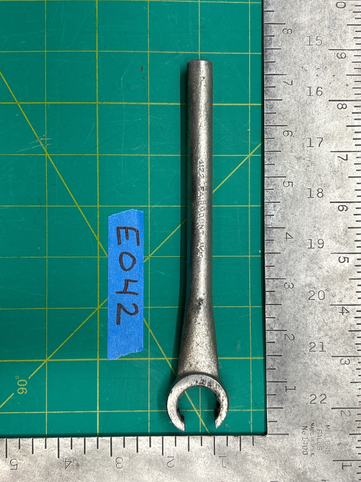 Vintage Fairmount 4122 - 11/10 Open End Line Wrench Durable Hand Tool USA-Made