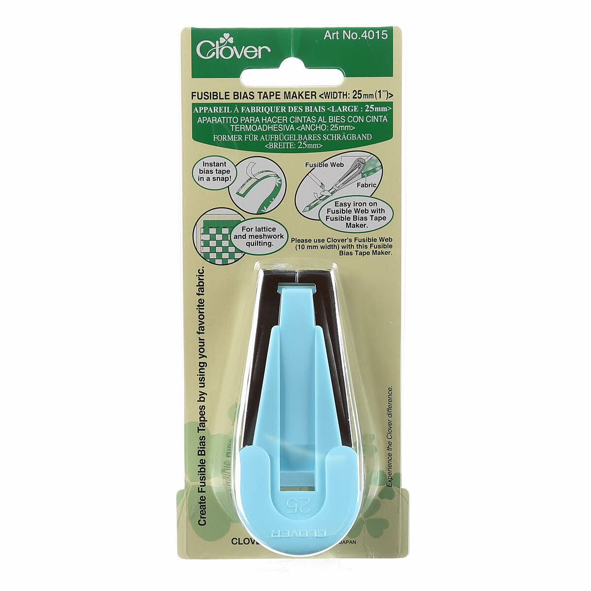 Clover Fusible Bias Tape Maker 25 m.m. 1 inch