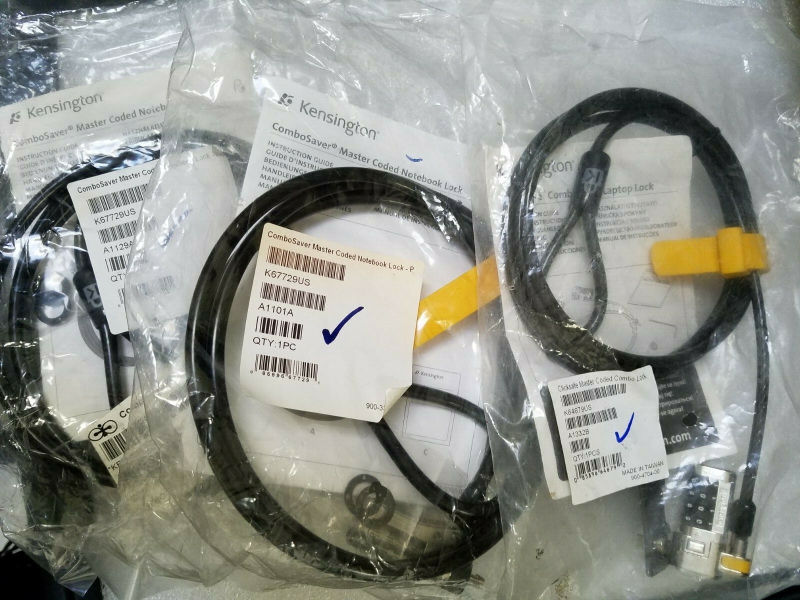Lot of 3 Kensington Safe Master Coded Combination Lock-P K67729US & K64679US
