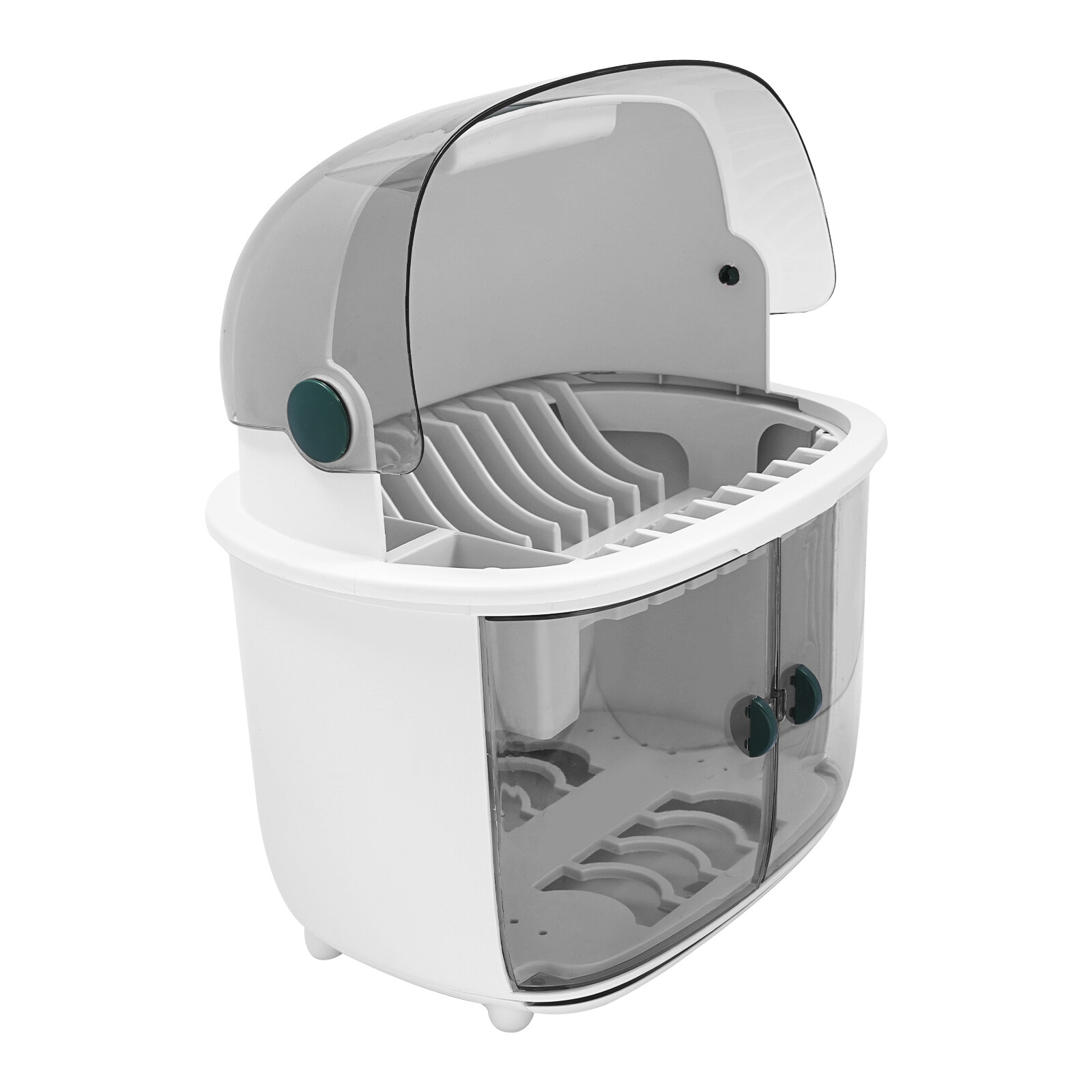 2 Tier Plastic Drying Rack for Kitchen, Dish Drying Rack 2-tier Dish Drying Rack