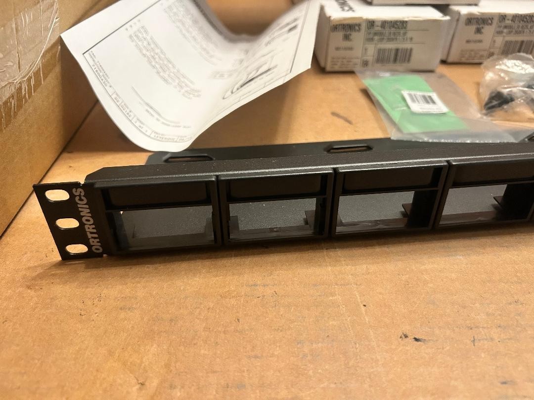 Qty.4 UNUSED Ortronics Bezel Patch Panel OR-401045283 P/P 8 Modules Hook Loop
