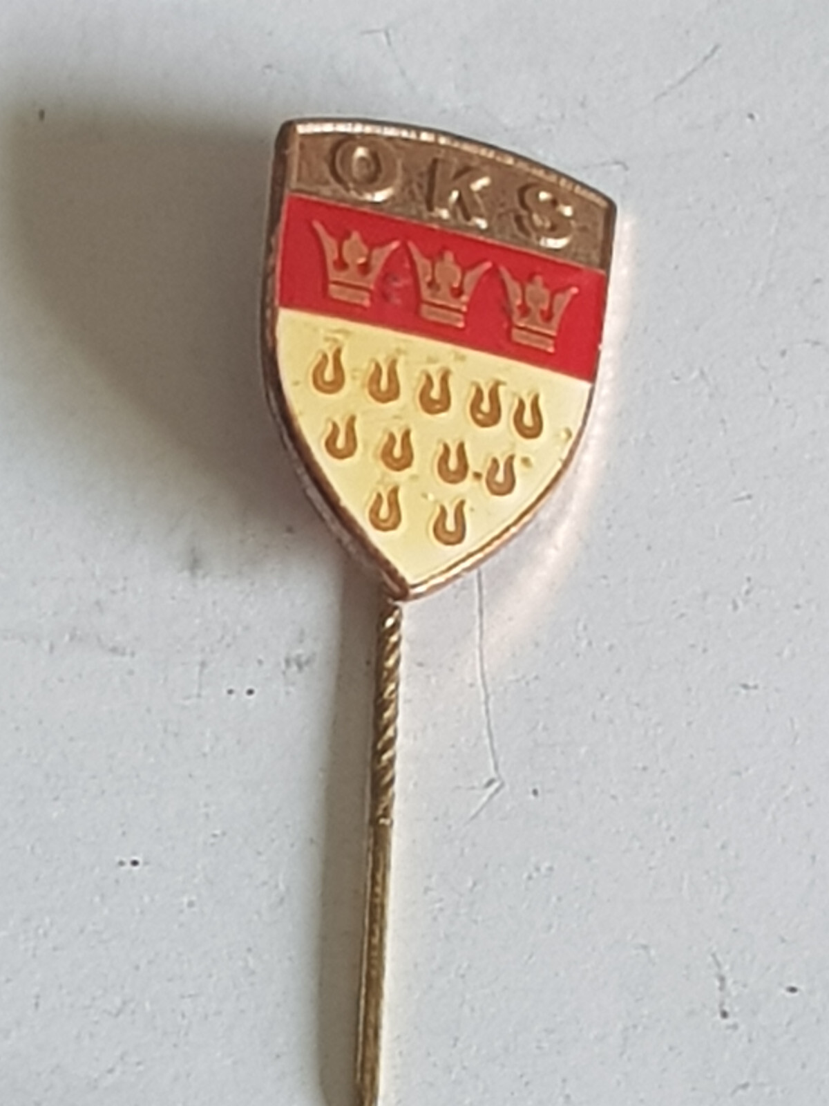 Pin badge football Cologne coat of arms OKS