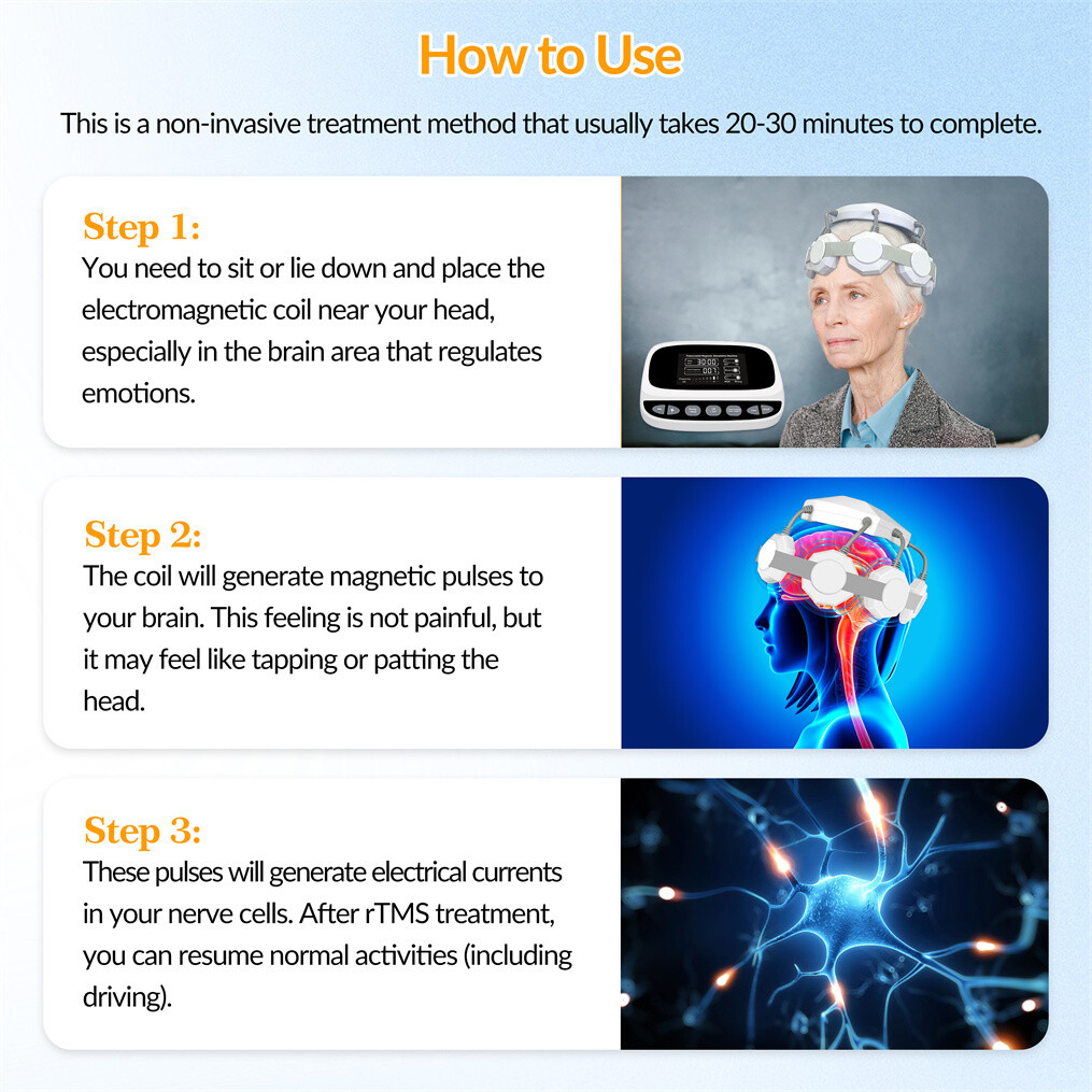 TMS Therapy Machine Brain Wave Stimulation for Elderly Sleep Aid
