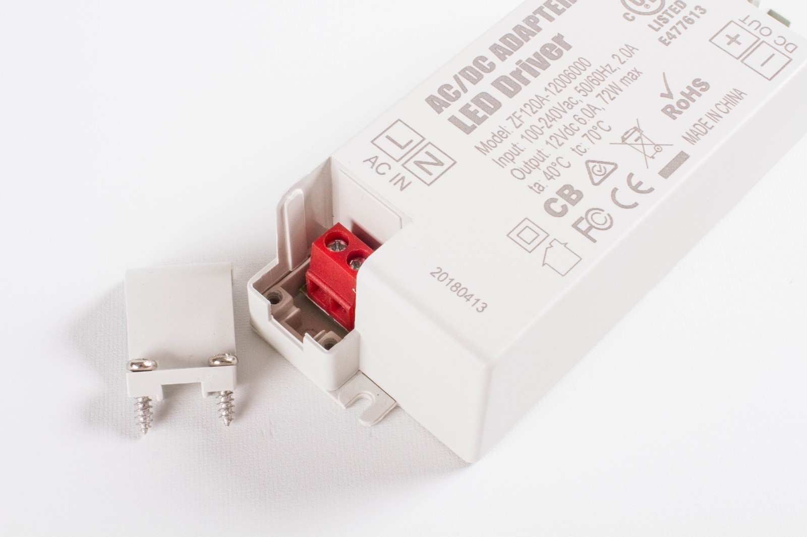 UL Listed 12v 72W LED LIGHT driver low profile FOR Light STRIP MODULE SHOWCASE
