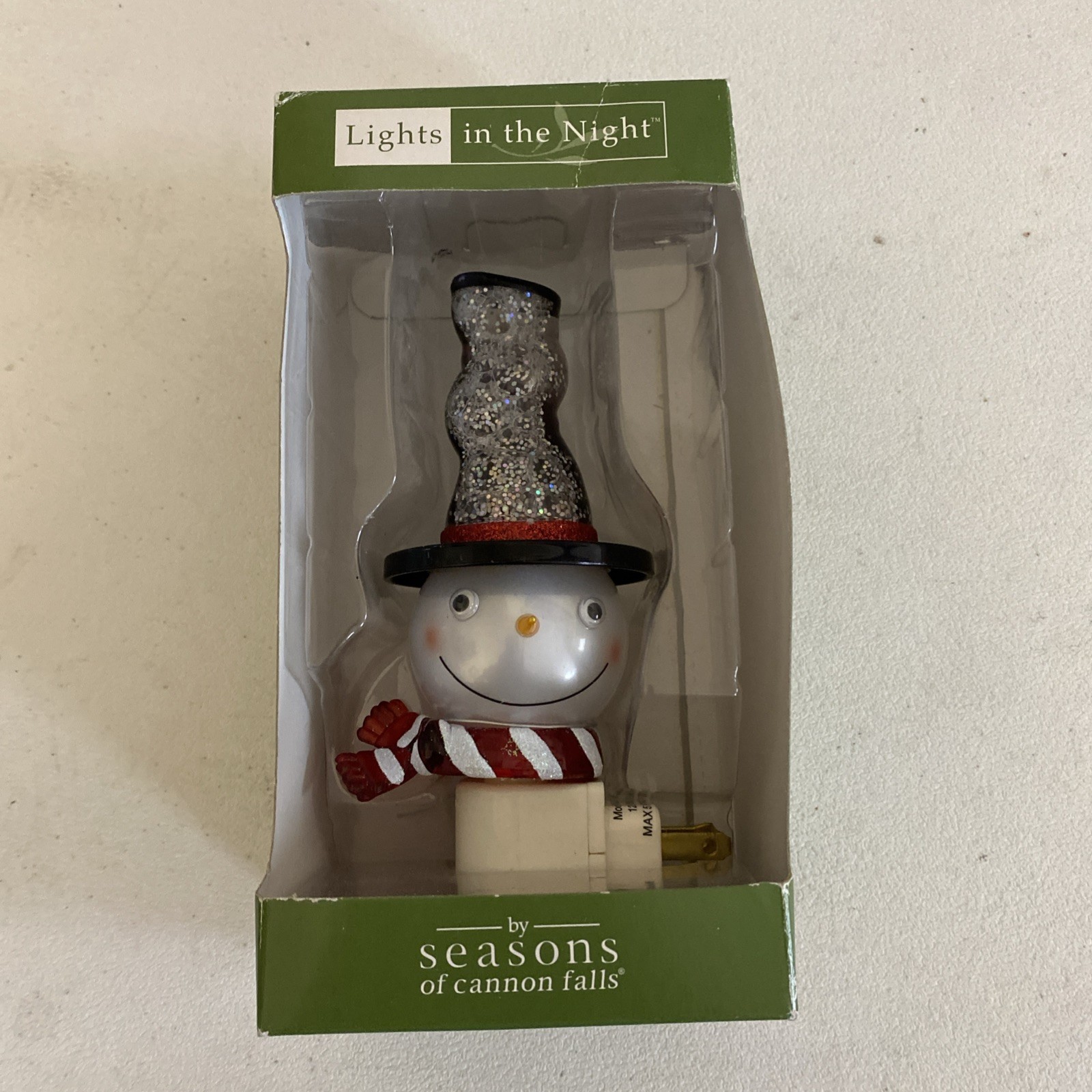 Seasons of Cannon Falls Christmas Snowman Night Light Plug In