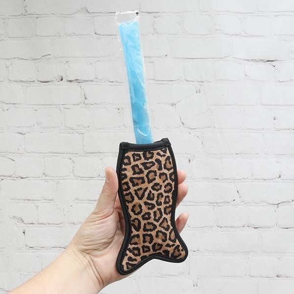 Leopard Print Mermaid Tail Freezer Pop Holder LIT Handlers