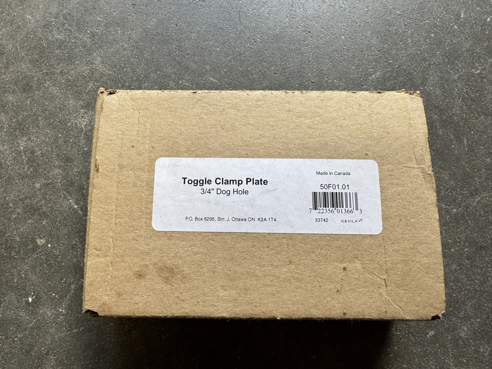 Toggle Clamp Plate 3/4” Dog Hole 50F01.01