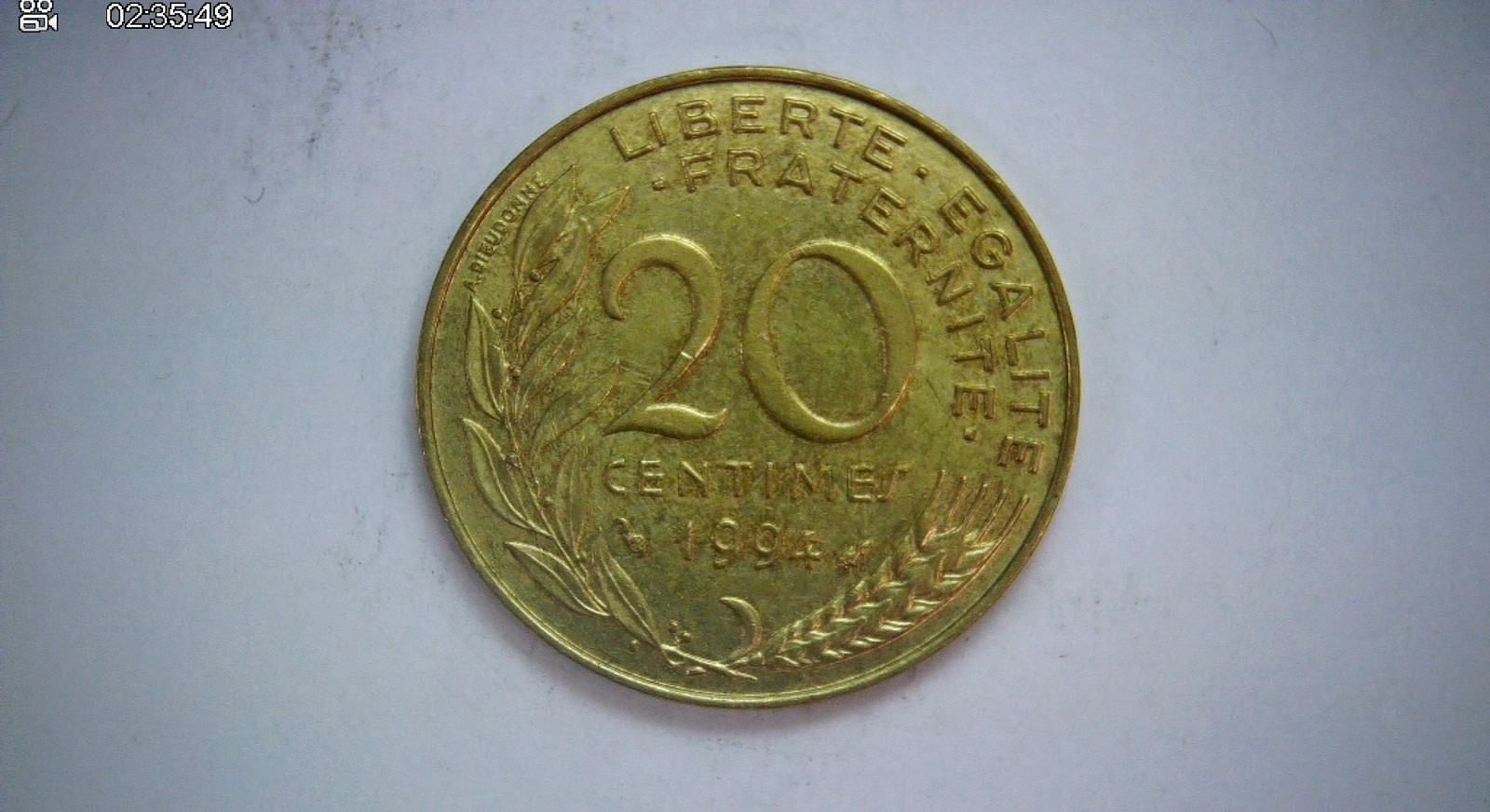 France 1994 20 Centimes Marianne (20 Centimes, French Republic) Coin