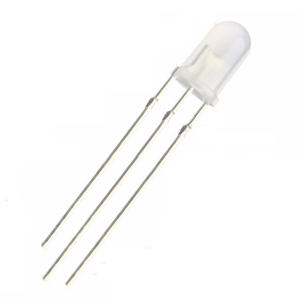 50pcs 5mm 3Pin Diffused two Bi-Color Red & Green Light Common Anode Led Diode