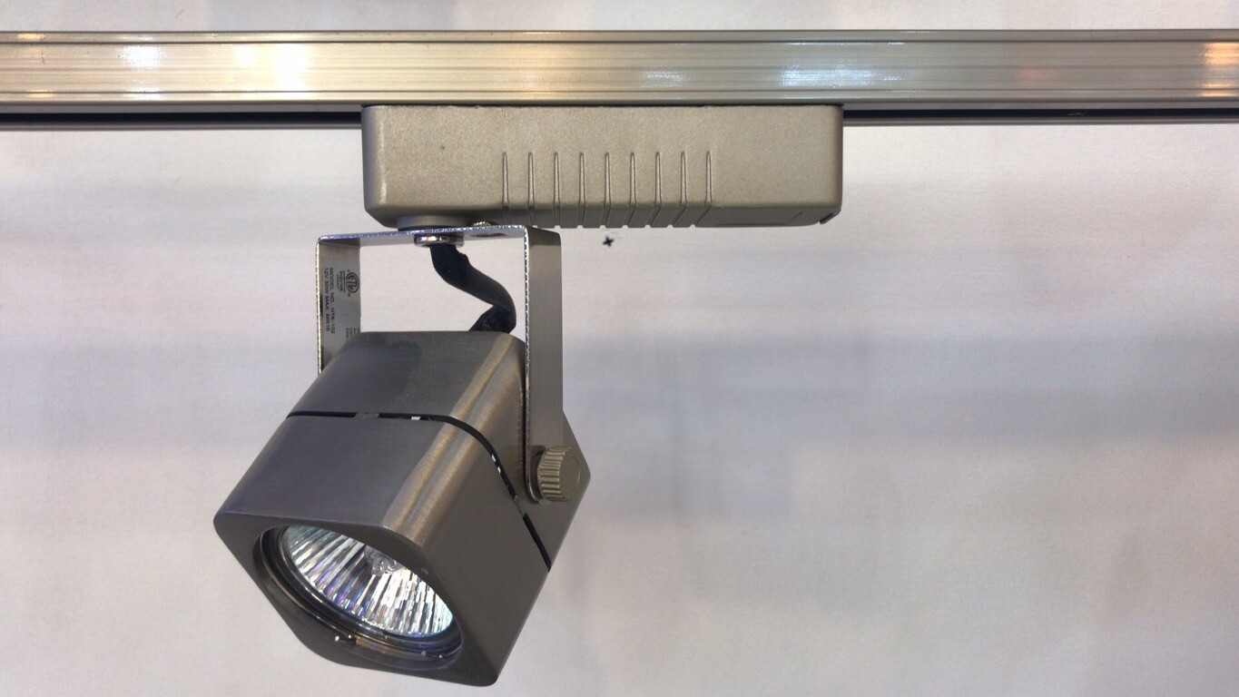 Track Lighting Head,Square Low Voltage 12V ,MR16, Satin Nickel Finish 102 SN