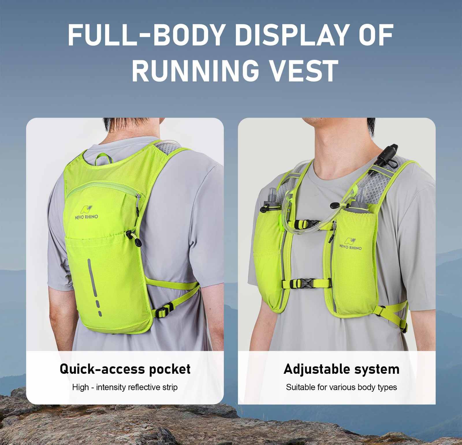 Running Vest, Hydration Vest Pack, Lightweight Hydration Backpack with 1.5L W...