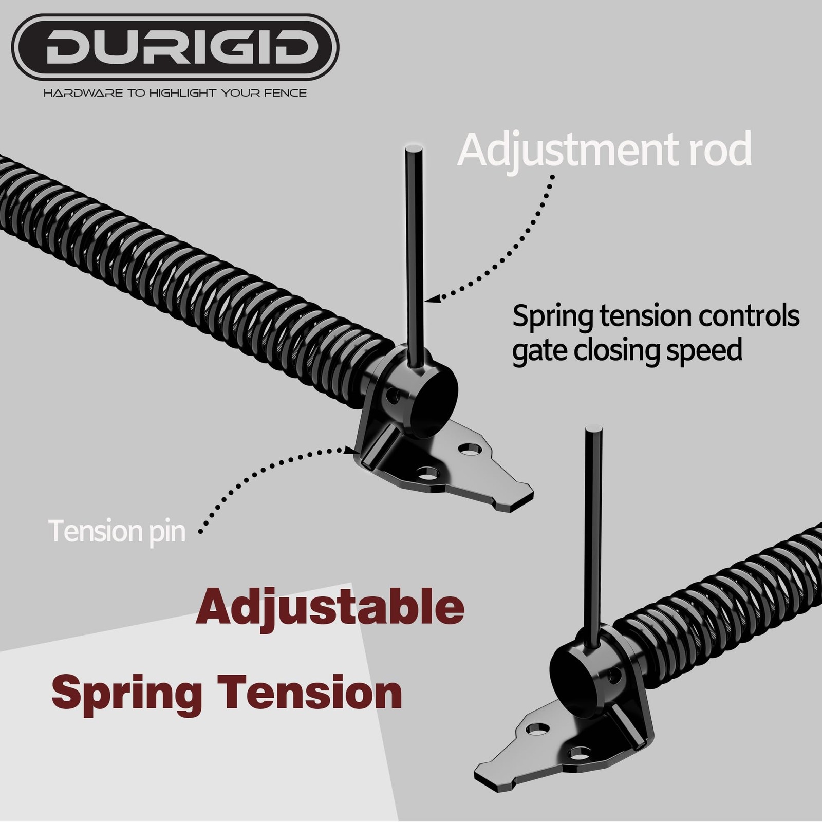 14" Gate Springs Self Closing Outdoor, Gate Spring Self Closing Adjustable Te...