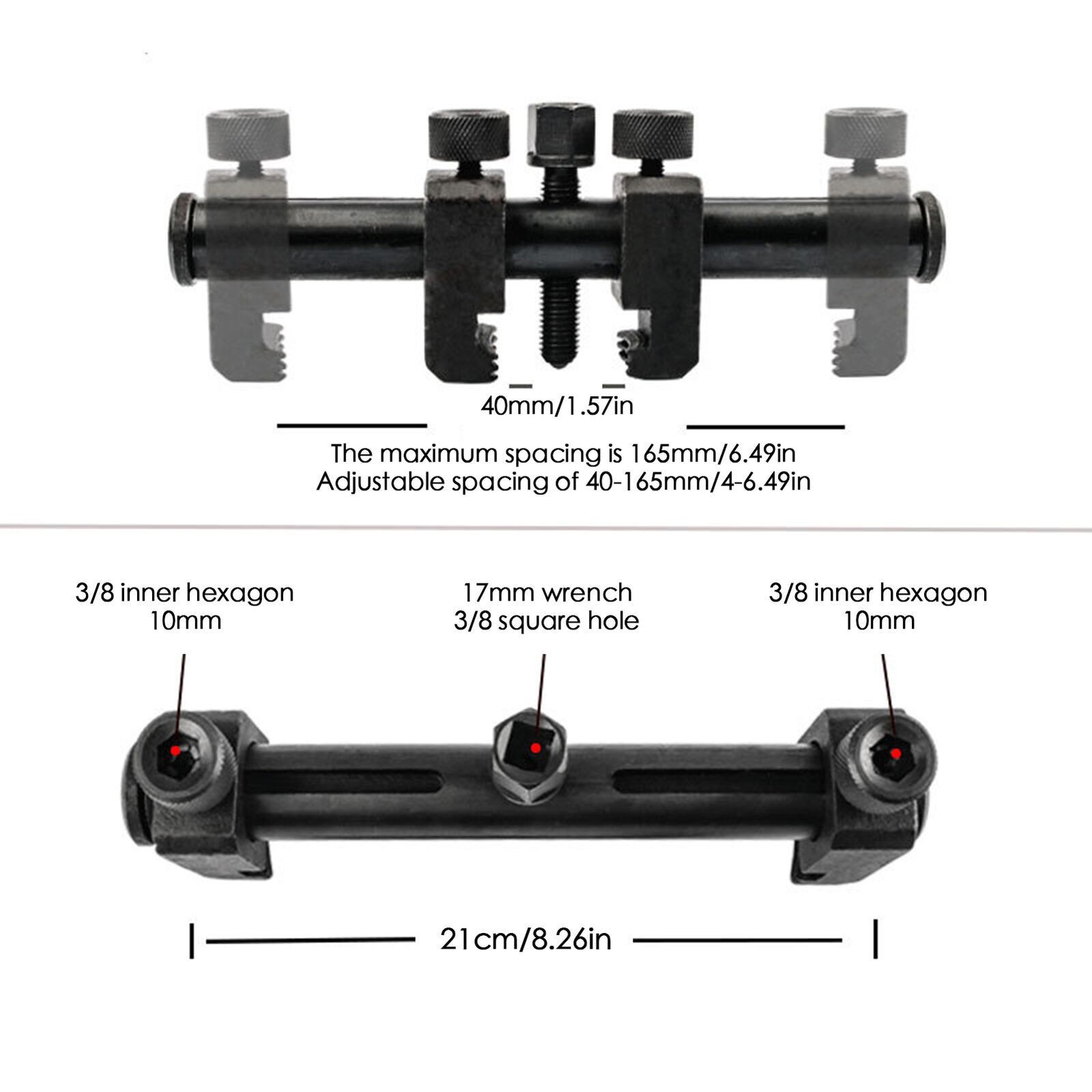 New Universal Puller For Ribbed Drive Pulley Crankshaft Remover Tool Kit