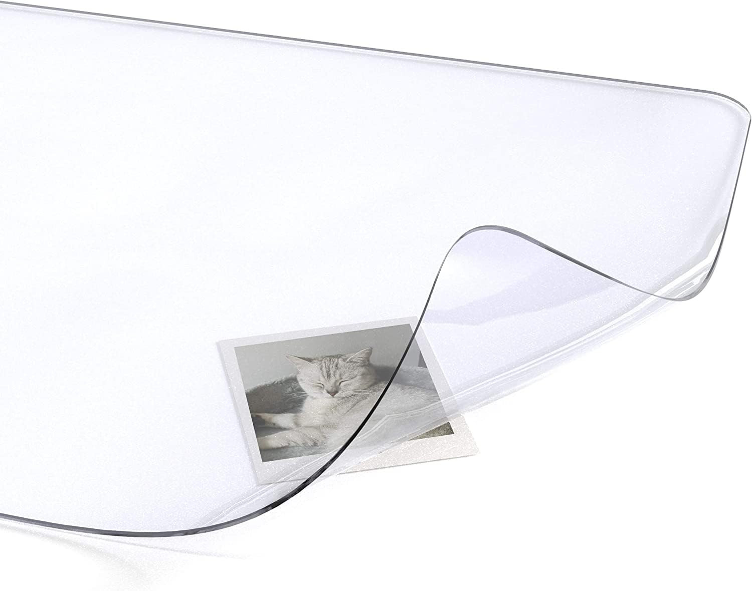 Oterri Clear Writing Desk Pad, 12’’X24” Heat Resistant Waterproof PVC round Edge