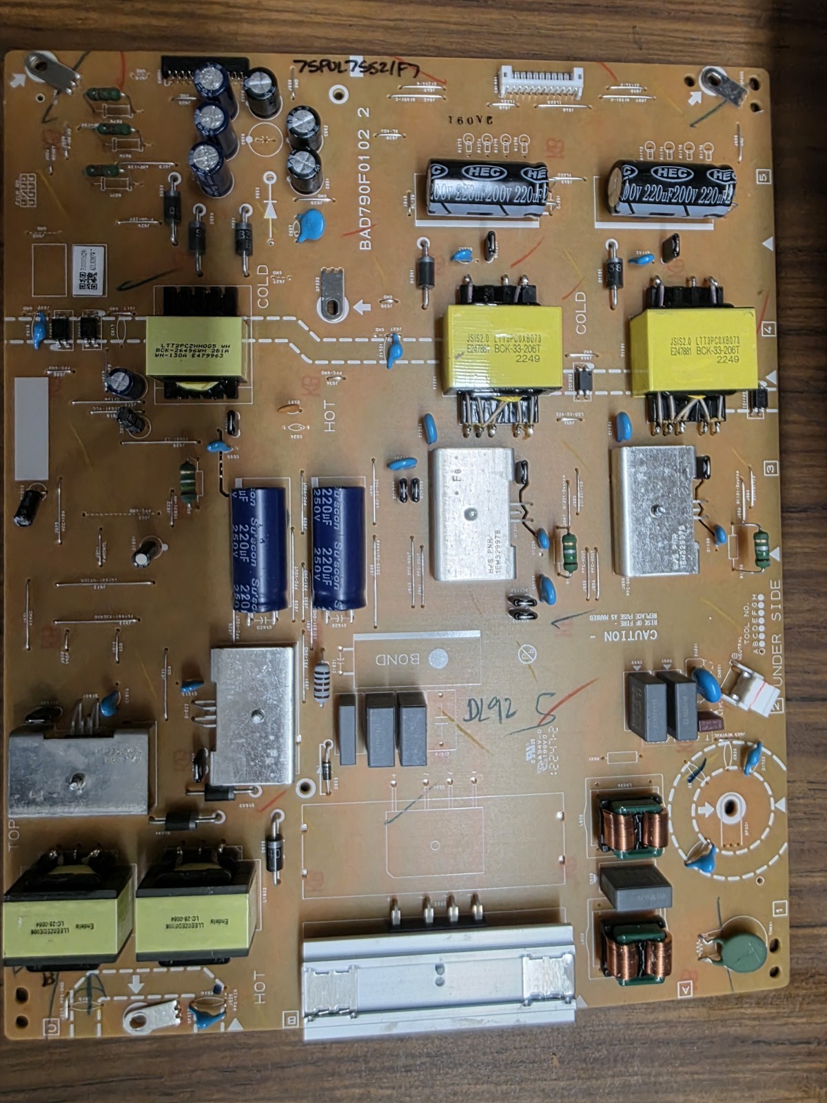 PHILIPS 75PFL5704/F7 Power Supply BOARD BAD790F01022 Bad790f0102 2 75pul7552