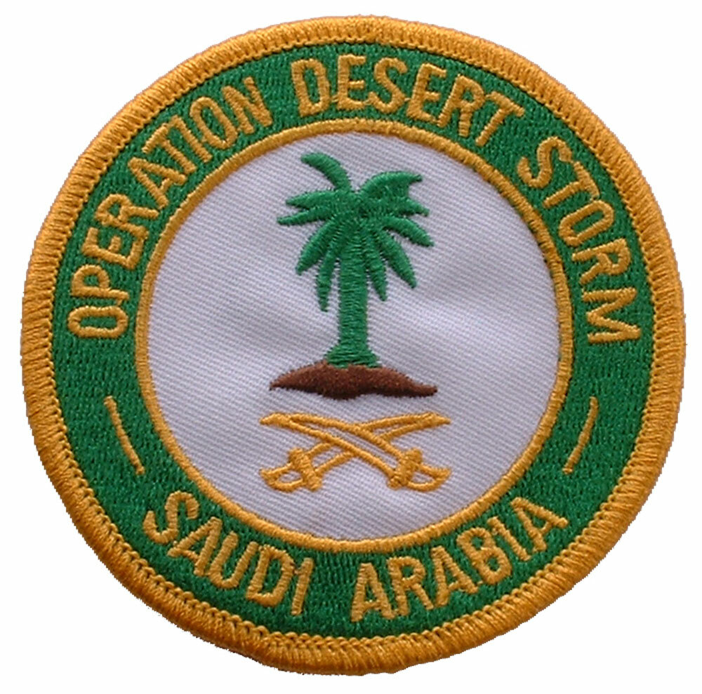 OPERATION DESERT STORM SAUDI ARABIA Embroidered Shoulder Patch 3" (0412)