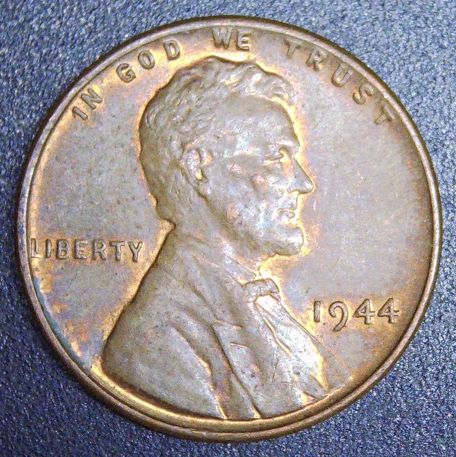 1944 Lincoln Wheat Cent Penny AU About Uncirculated A178
