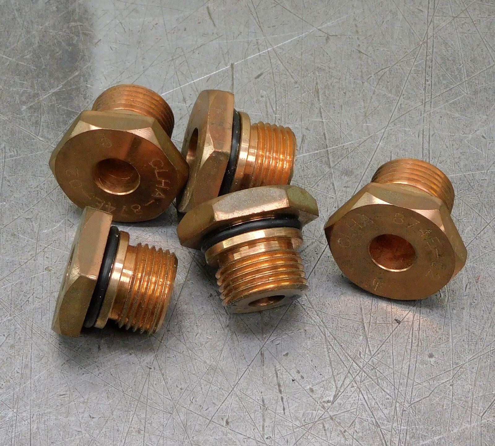 Lot of (5) Tuffalloy Tip Adapter CLHA-874E-02 Threaded Electrode Adapter Hexagon