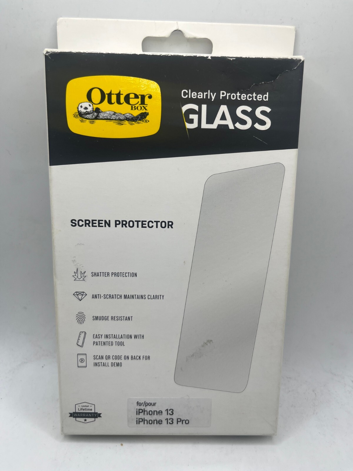 OtterBox Clearly Protected Glass Screen Protector for iPhone 13 & iPhone 13 Pro