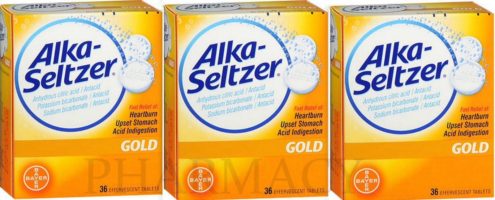 ALKA-SELTZER GOLD for Heartburn, Stomach Upset 36ct Drop Ins ( 3 pack ) ^