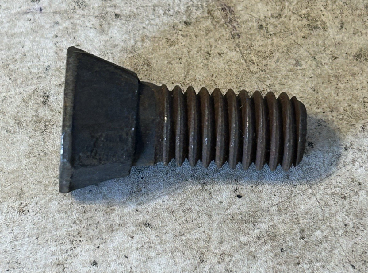 A New 7/16 X 1-1/4 Flat Head With Round Corners and RH Thread Bolt