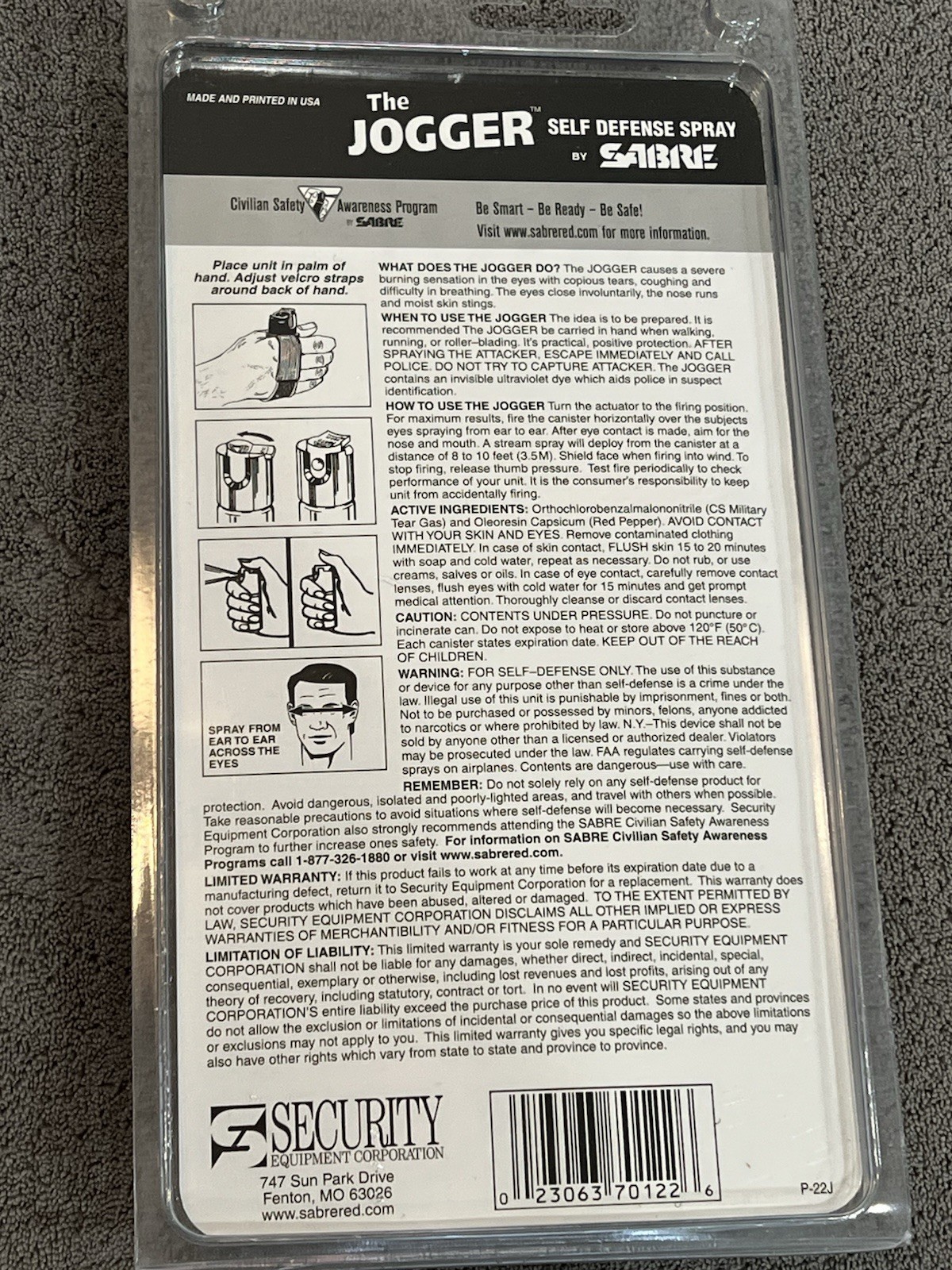 The Jogger - Personal Defense Pepper by Sabre