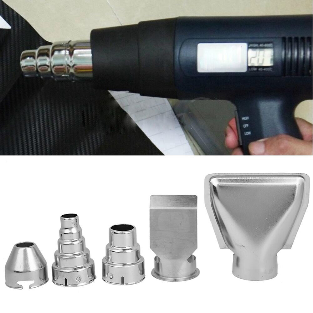 5PC/Set Hot Air Blower Hot Air Gun Hot Air Dryer Heat Gun Nozzle Stainless Steel