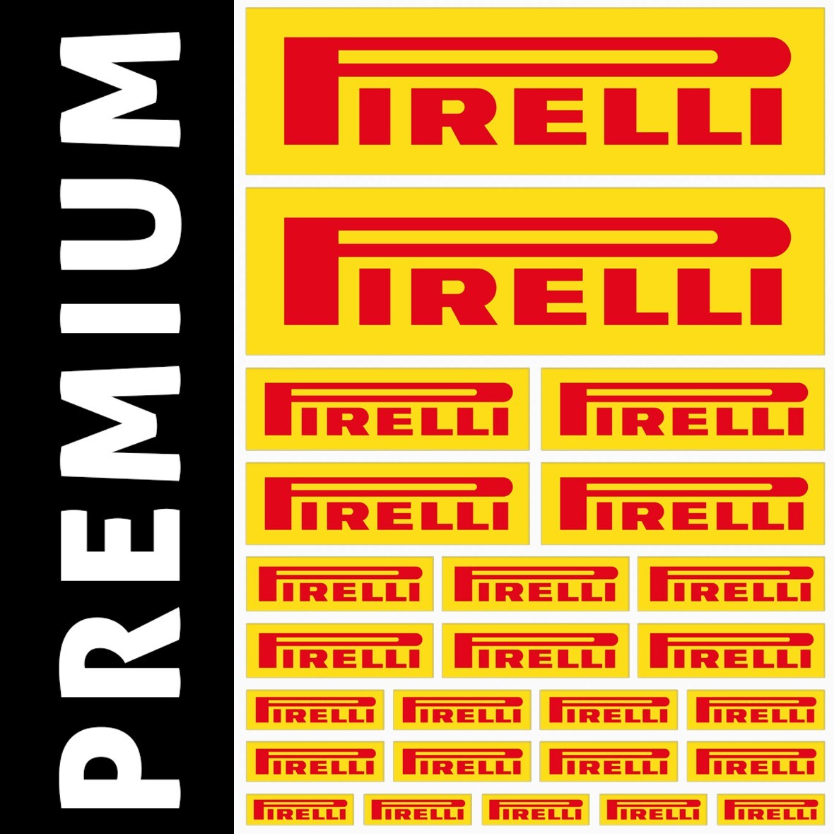PIRELLI - KIT Decals Stickers Sponsors Car Bike Motorcycle Motocross MX ATV