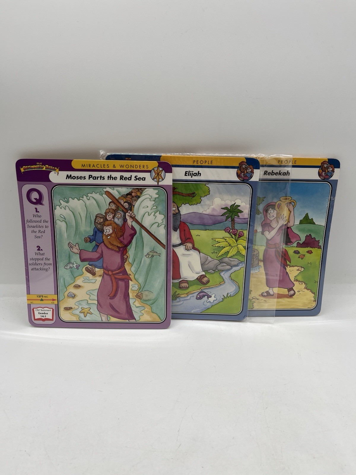 The Beginner Bible Cards Grolier Christian Homeschool Sealed Packs # 10,11,12