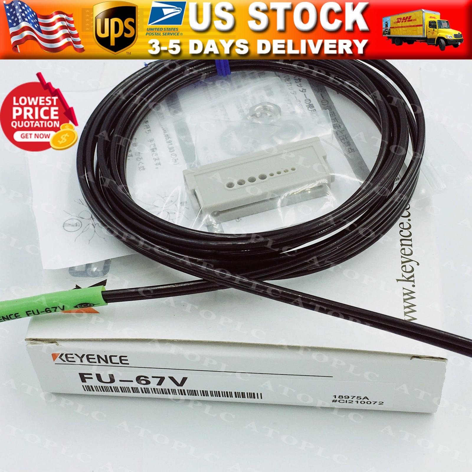 One KEYENCE FU-67V Fiber Optic Sensor New Fast Shipping